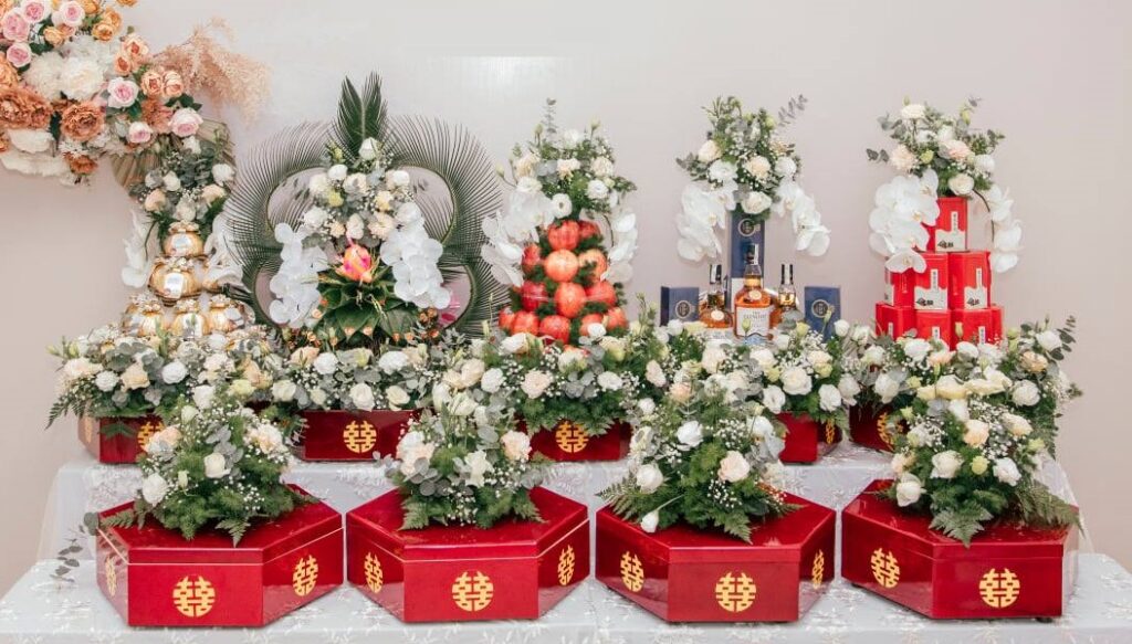 Mẫu lễ ăn hỏi 9 tráp truyền thống cao cấp tại Hà Nội