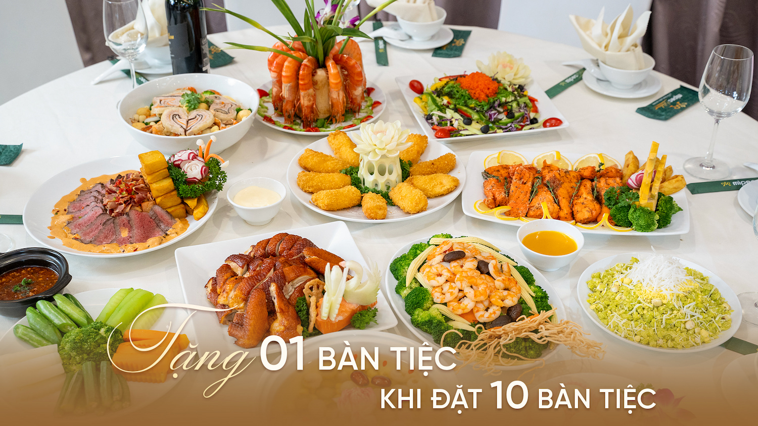 Chương trình tặng bàn tiệc áp dụng với tiệc từ 25 bàn trở lên